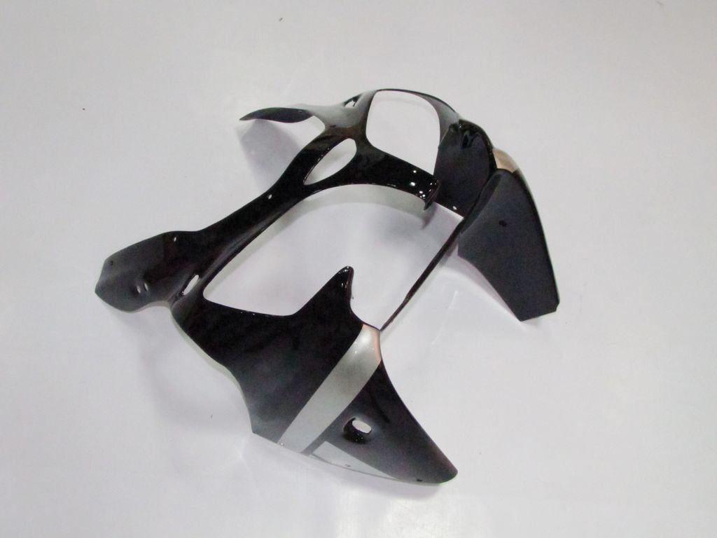 Amotopart 2000-2002 Kawasaki ZX6R 636 2005-2008 Kawasaki ZZR600 Black Silver Fairing Kit