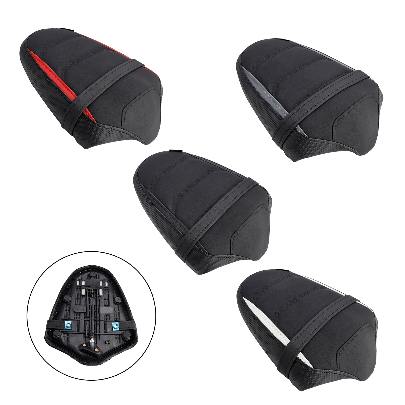 2024-2025 Triumph Daytona 660 Baksätet Passagerarkudde Flat Pu White Red