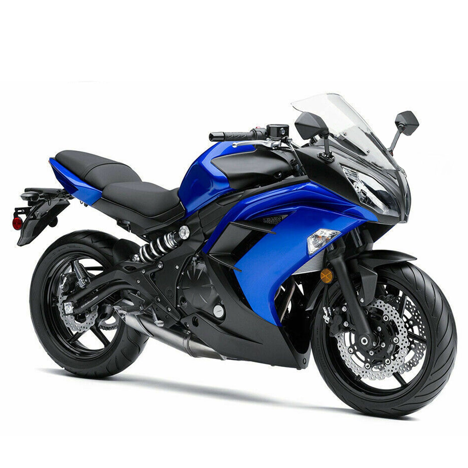 Amotopart 2012-2016 Kawasaki Ninja 650 EX650 Black Blue Fairing Kit