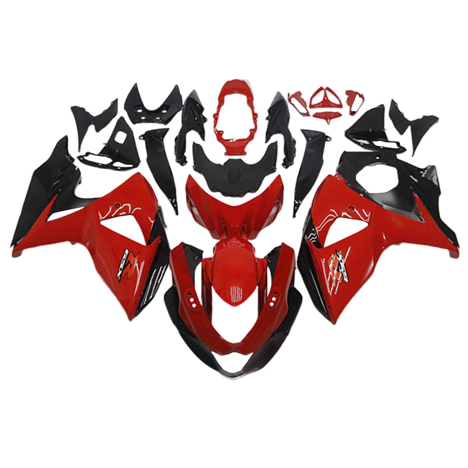 Amotopart 2009-2016 K9 GSXR1000 Suzuki Red&Black Fairing Kit