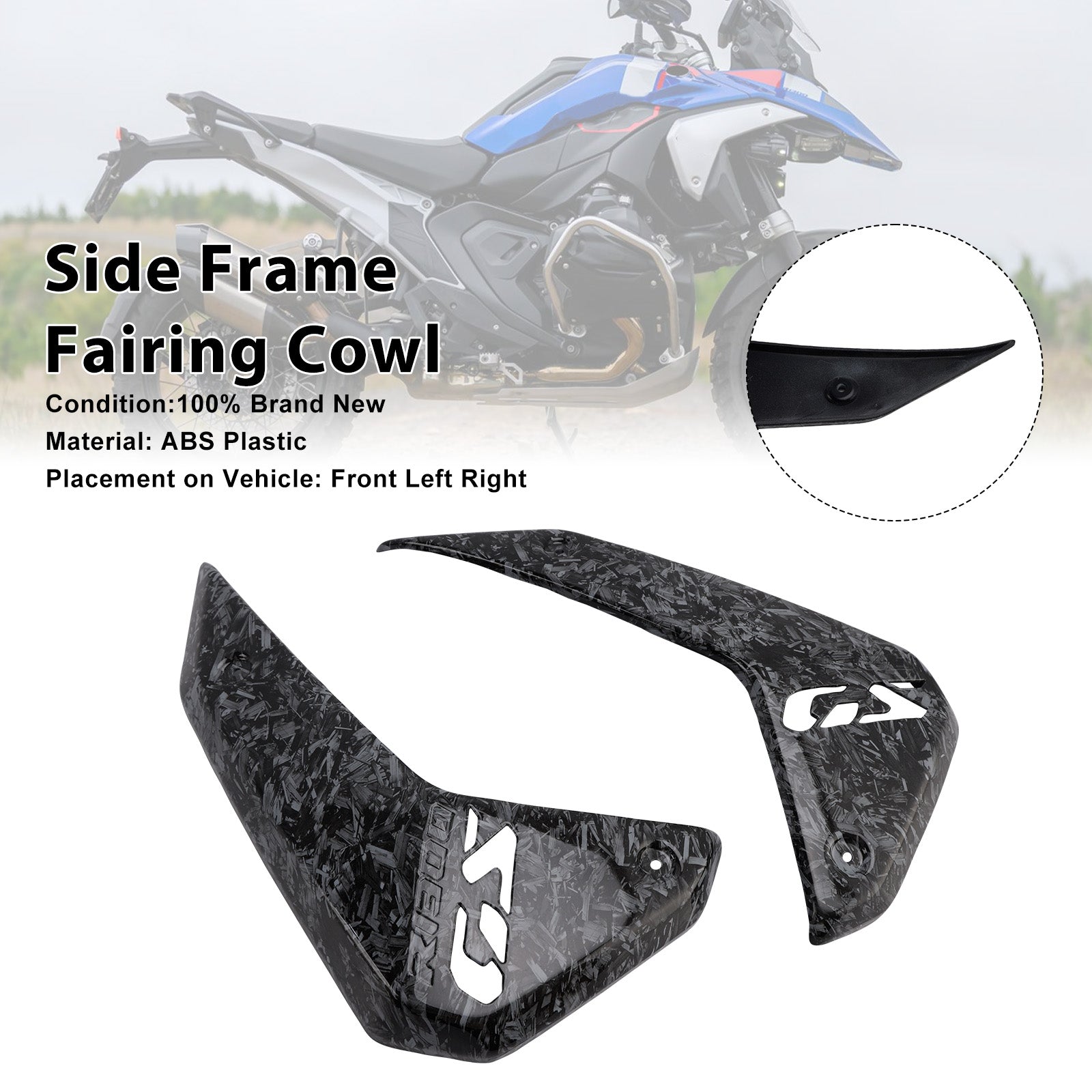 BMW R1300GS 2024-2026 Side Frame Fairing Cowl Guards Radiator Cover Forge