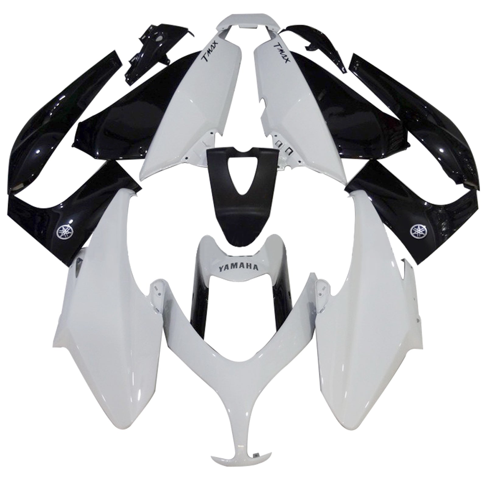 Amotopart 2001-2007 Yamaha T-Max Black White Fairing Kit