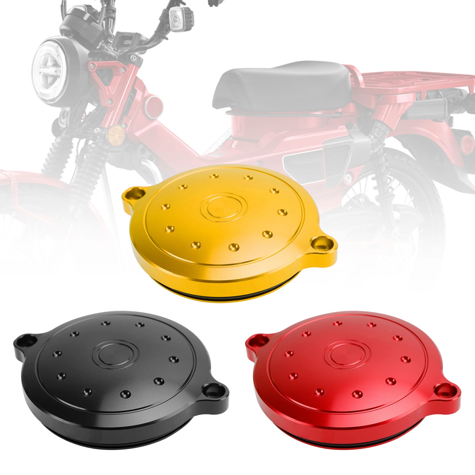 Placa de cubierta lateral de culata para Honda CT/Ct125 Cub 110 Trail Grom Msx Cub Rojo