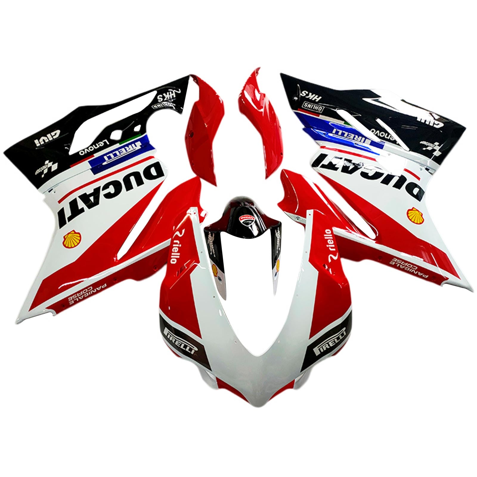 Amotopart Kit de carénage Ducati Panigale 2018-2019 V4/V4S et 2018-2020 Panigale V4SP Style 1