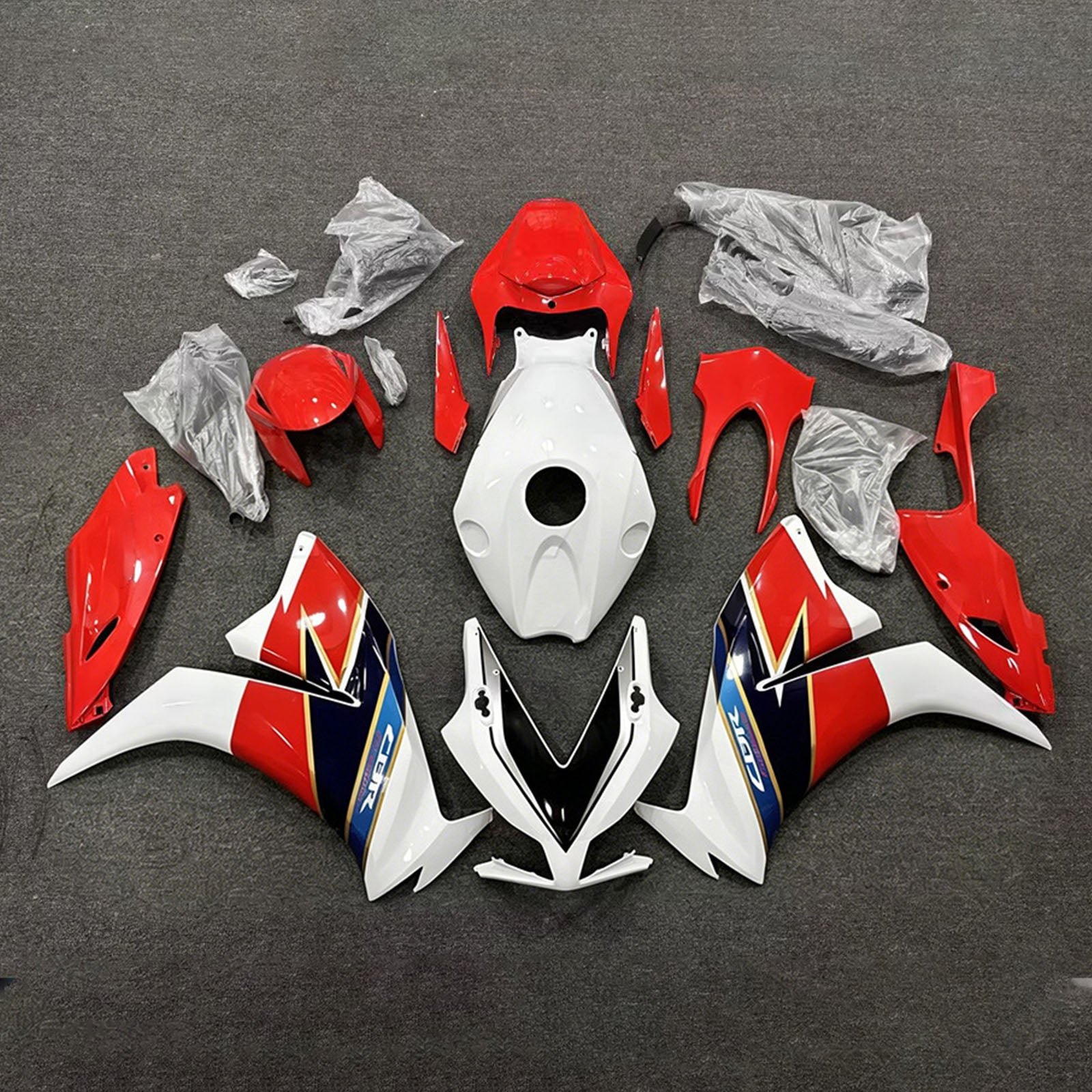 Amotopart 2012-2016 Honda CBR1000RR White/Red Fairing Kit