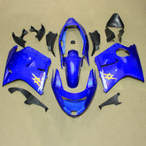 Amotopart 1996–2007 CBR1100XX SuperBlackBird Honda Blau mit gelbem Logo Verkleidungsset