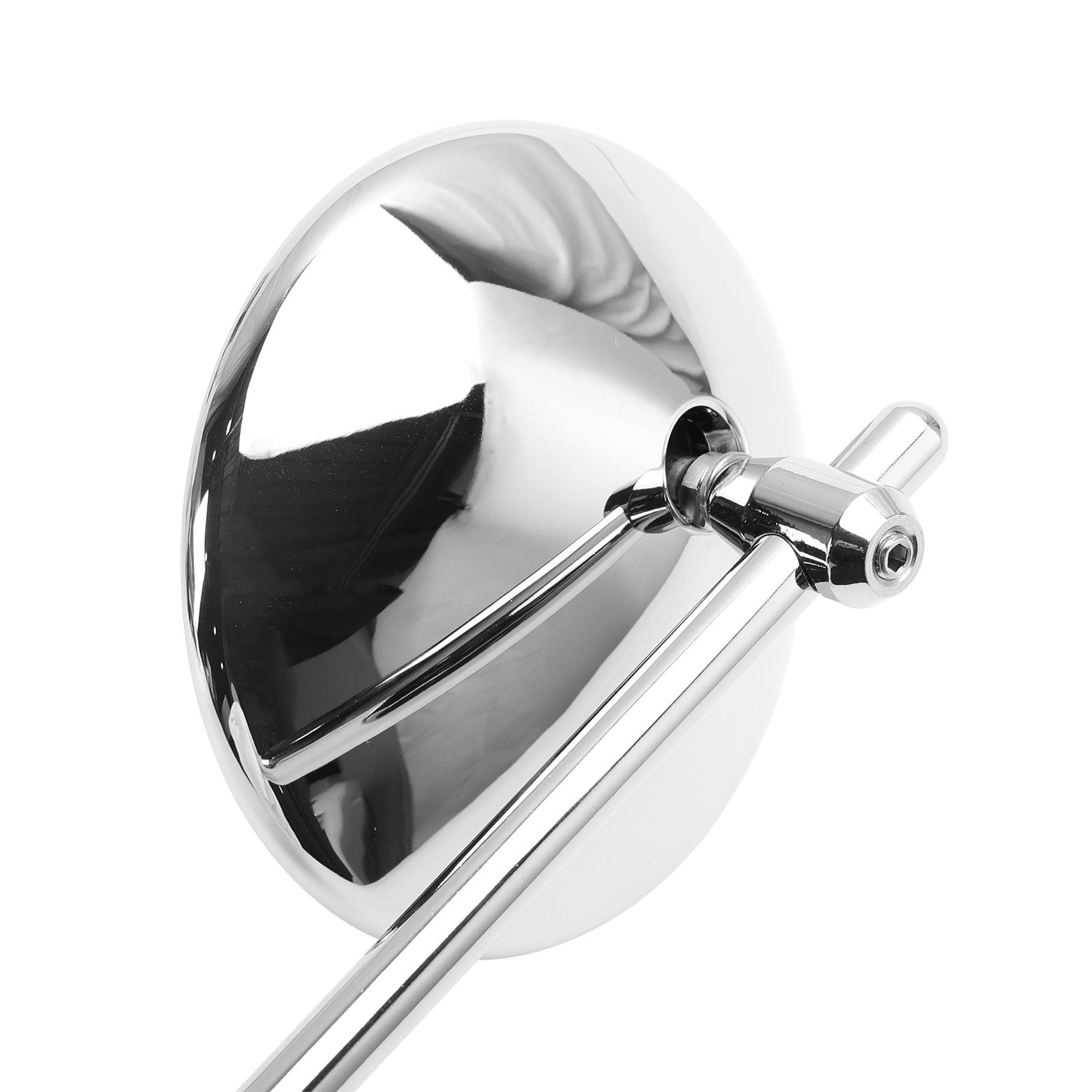 4" Round Chrome Rear View Mirrors Classic Motorcycle Mirror For Chopper Bobber