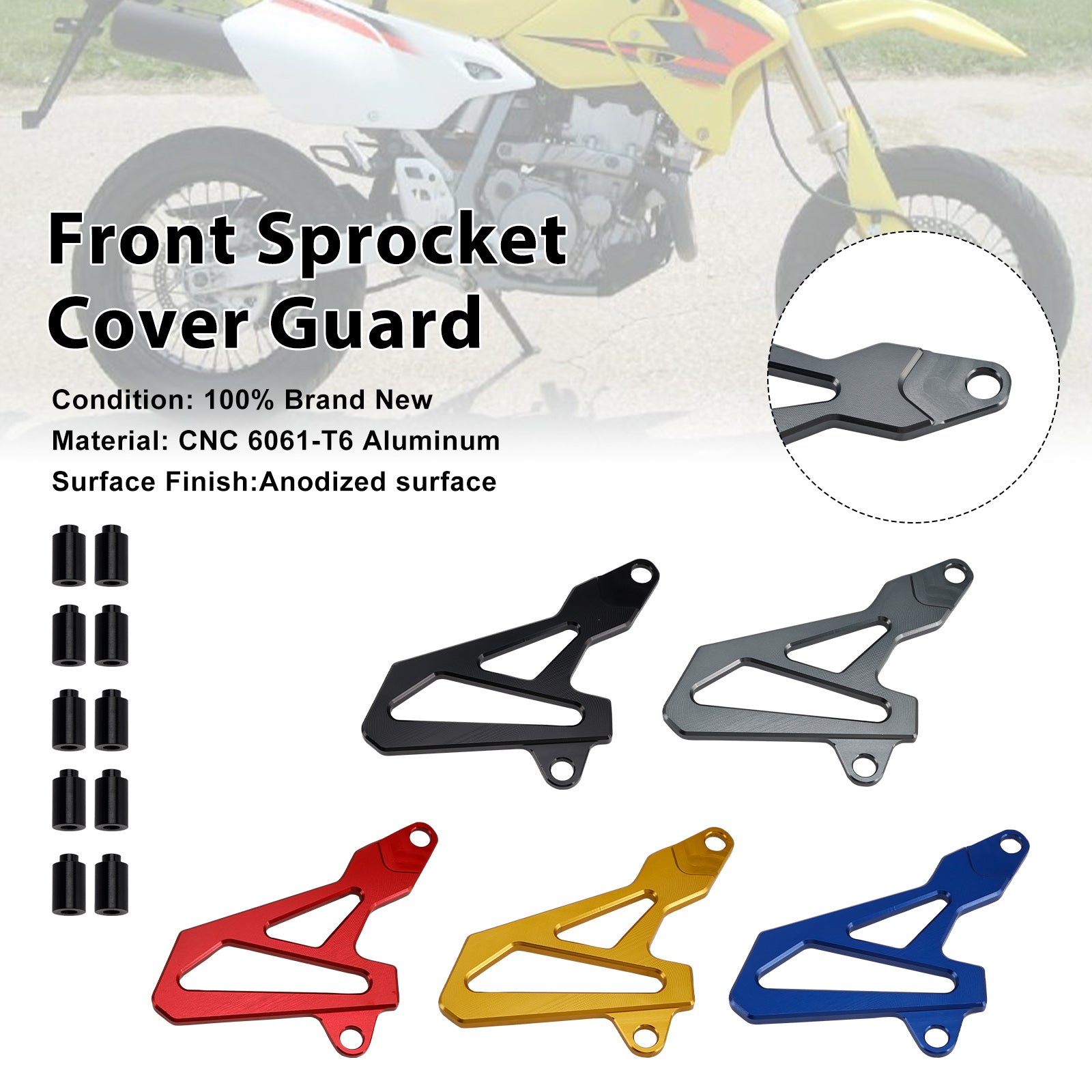 2000-2024 Suzuki DR-Z400SM DRZ400/S/E Front Sprocket Cover Guard