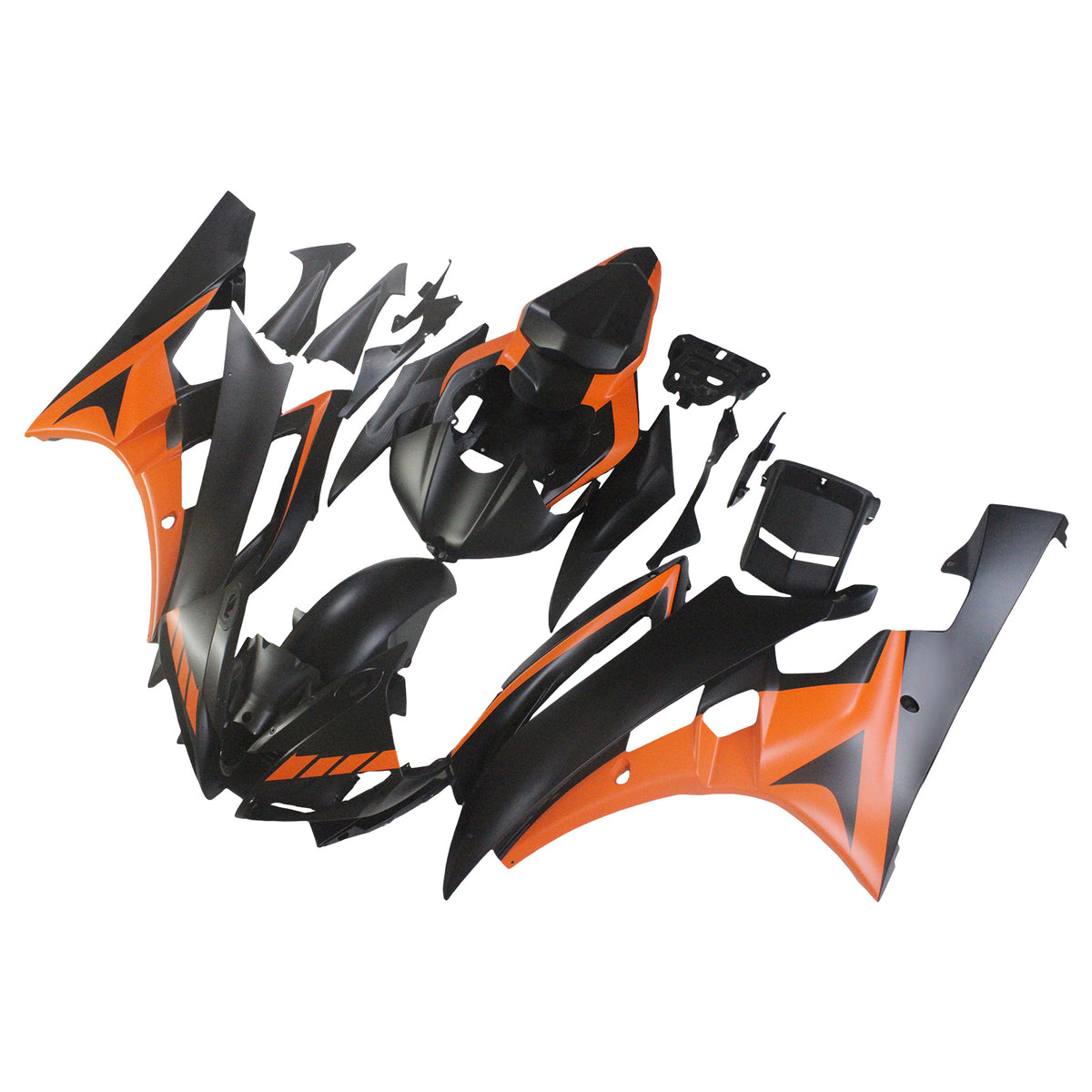 Amotopart 2006-2007 Yamaha YZF-R6 Orange Black White Fairing Kit