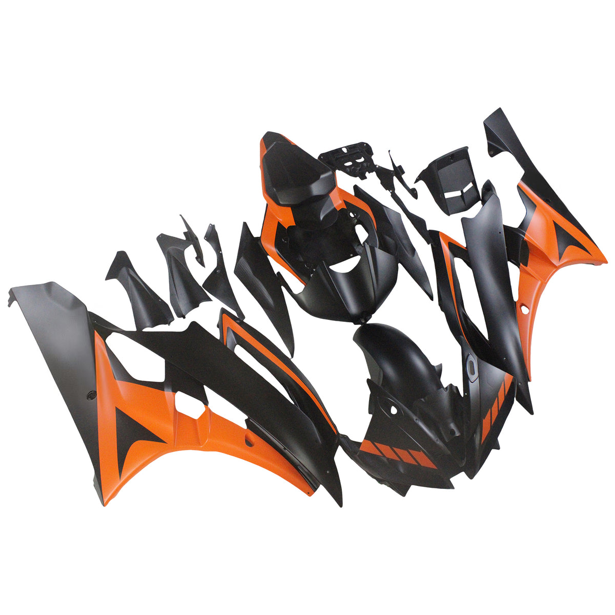 Amotopart 2006-2007 Yamaha YZF-R6 Orange Black White Fairing Kit