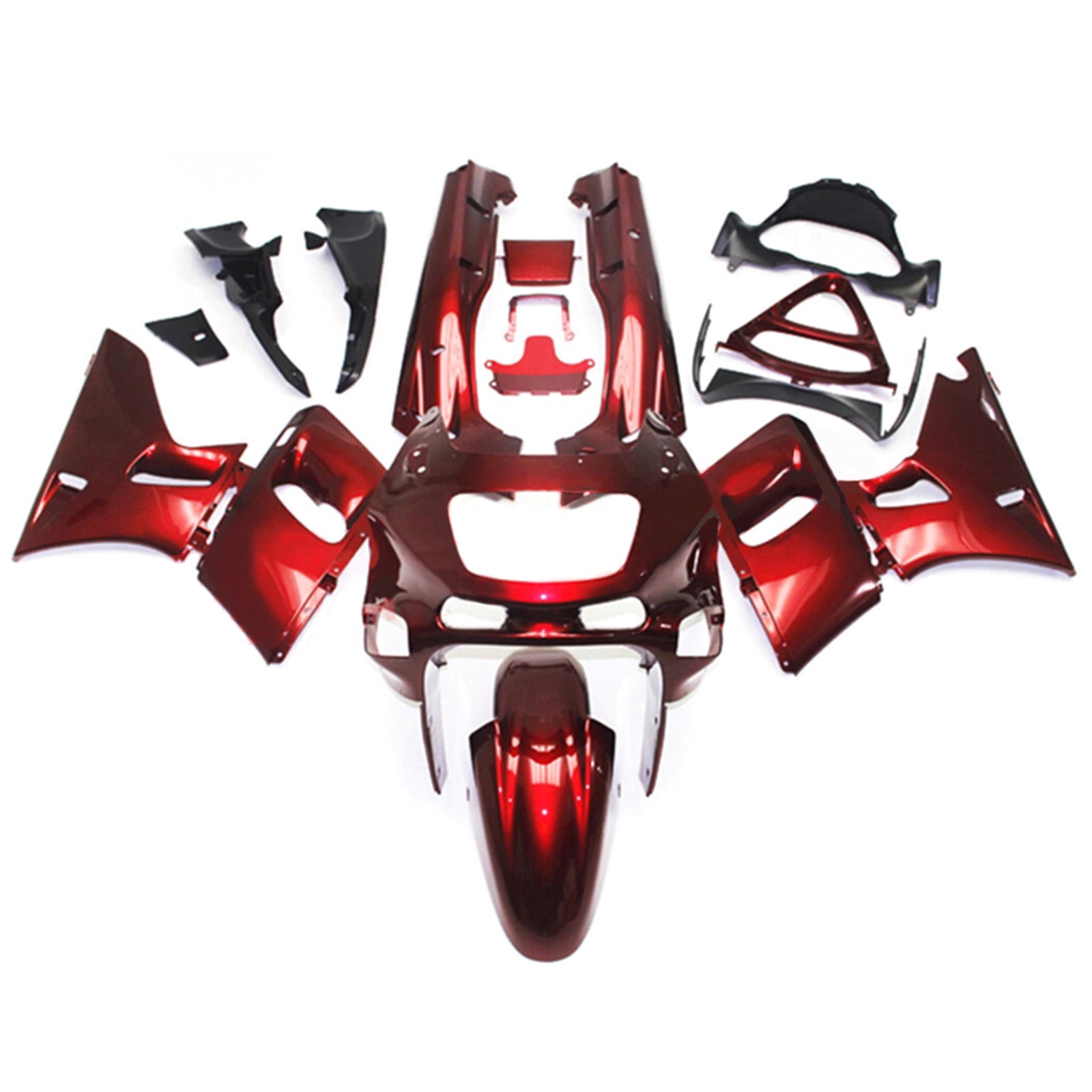 Amotopart Kawasaki 1993-2007 ZZR400 1998-2003 ZZR600 Red Fairing Kit