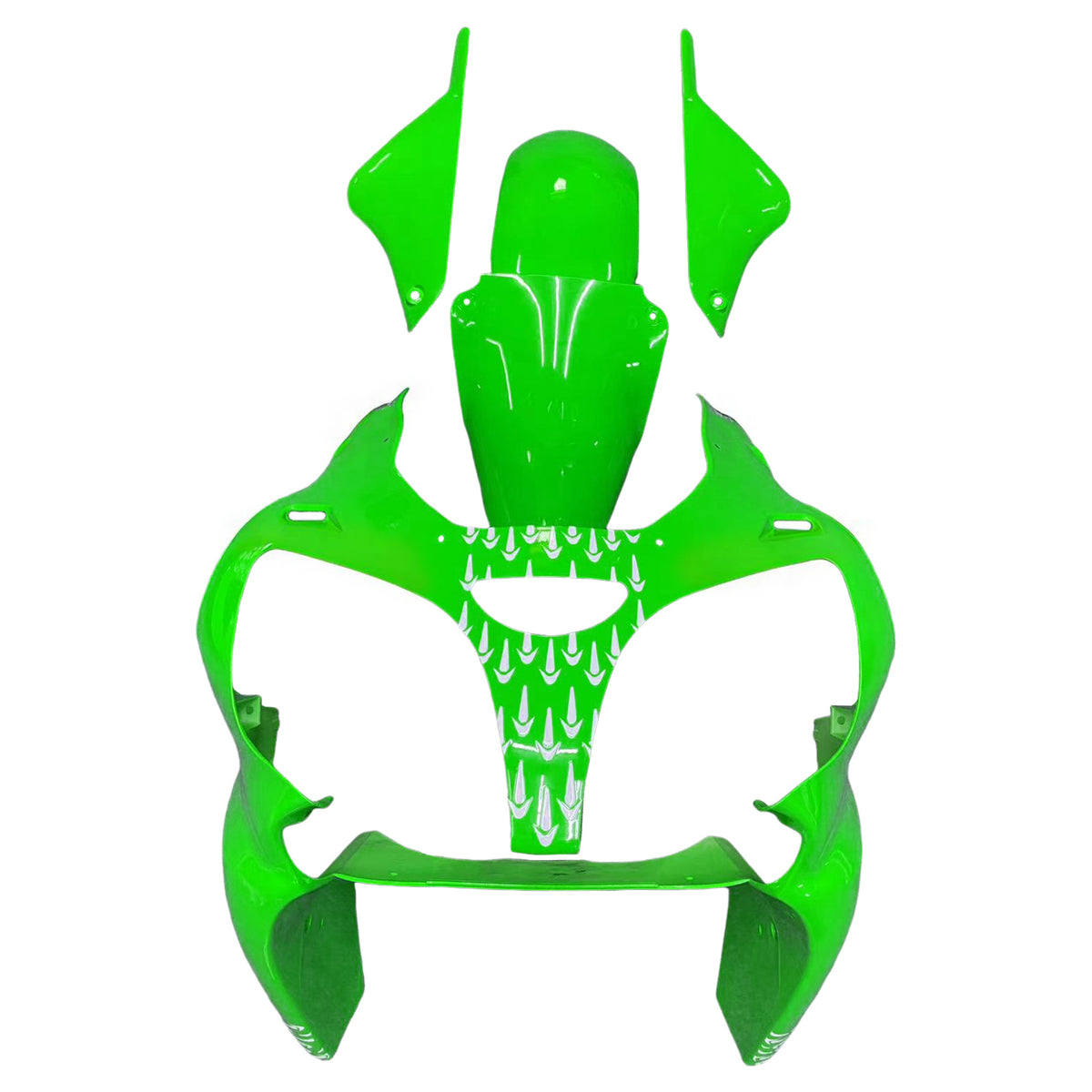 Amotopart 2000-2002 2005-2008 Kawasaki ZX-6R 636 ZZR600 Green Black White Fairing Kit