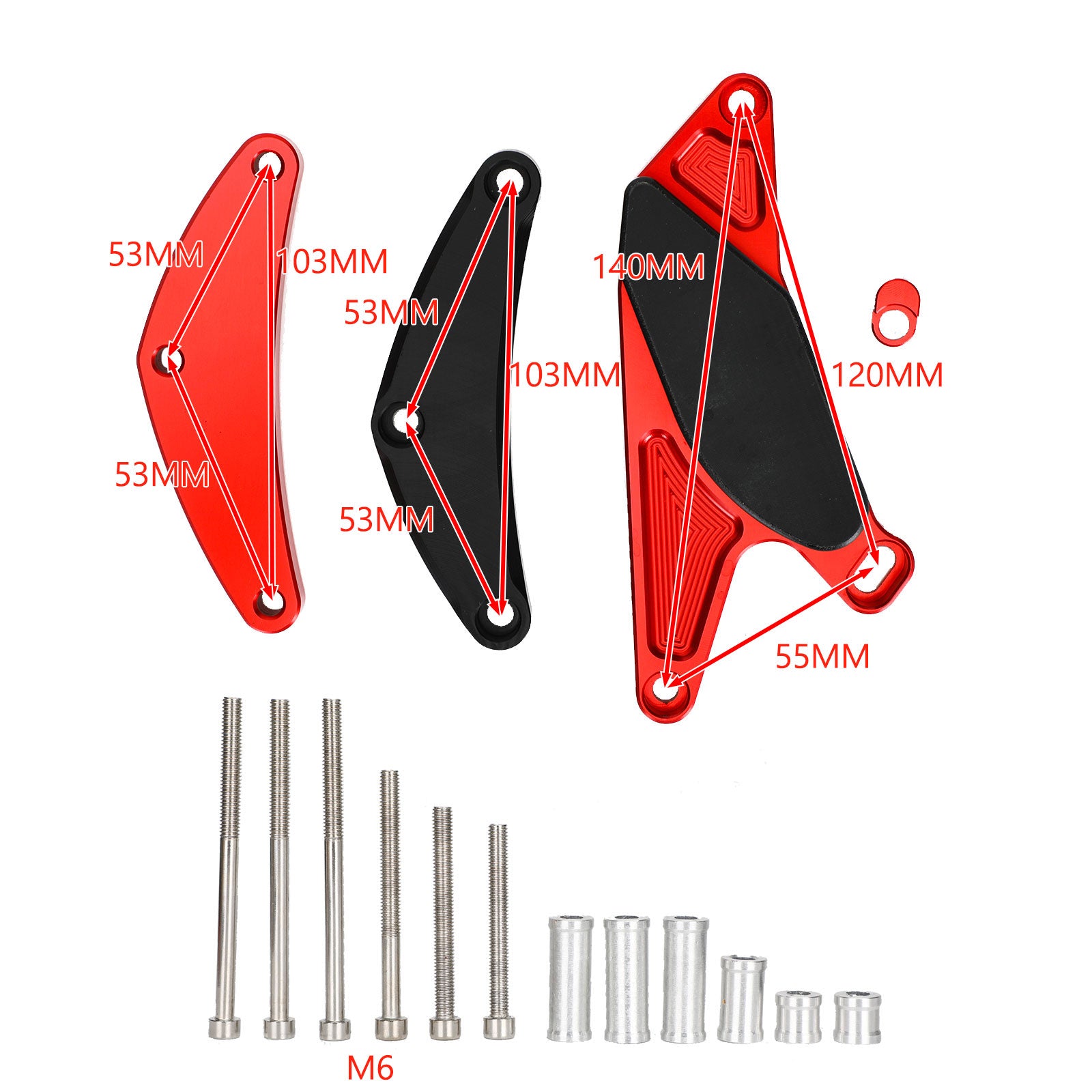 Suzuki 06-11 GSXR600 750 Carter motore moto Copri statore Protezione cursore Argento