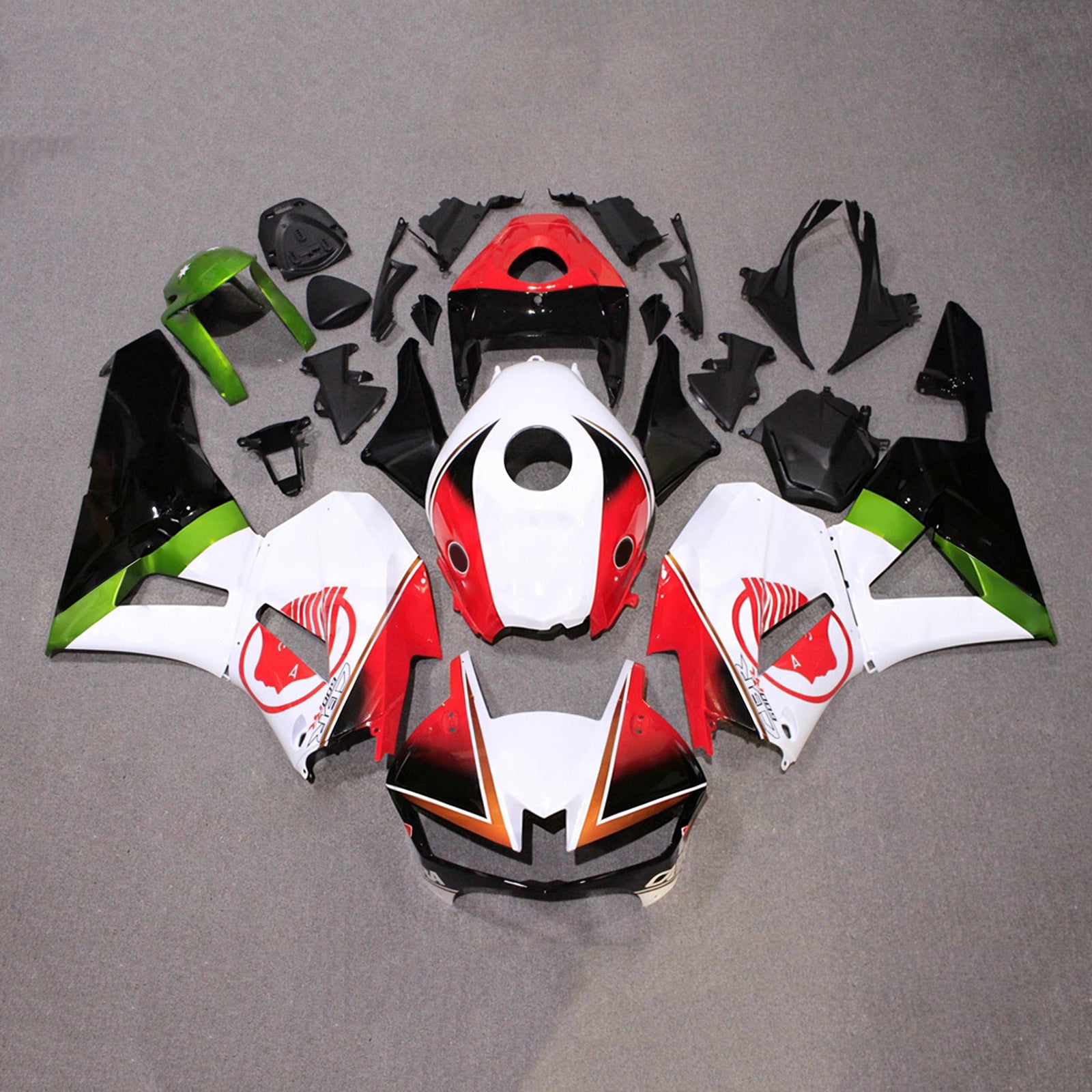 Amotopart 13-26 US ver. & 13-23 European ver. Honda CBR600RR White Black Green Fairing Kit