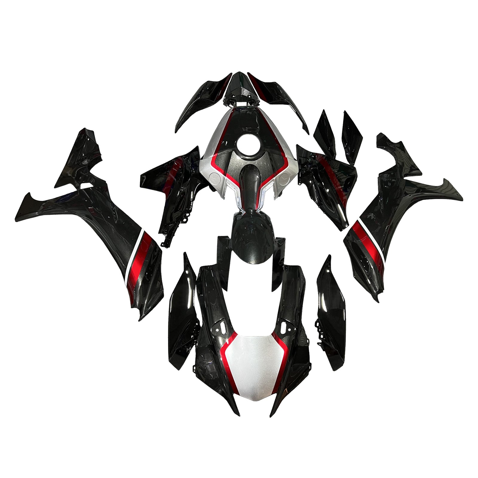 Amotopart 2020-2025 Yamaha YZF-R1 Black Red Fairing Kit
