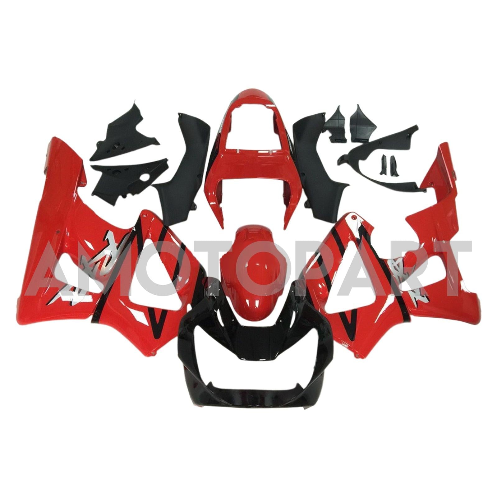 Amotopart 2000-2001 Honda CBR929RR Glossy Red Black Fairing Kit
