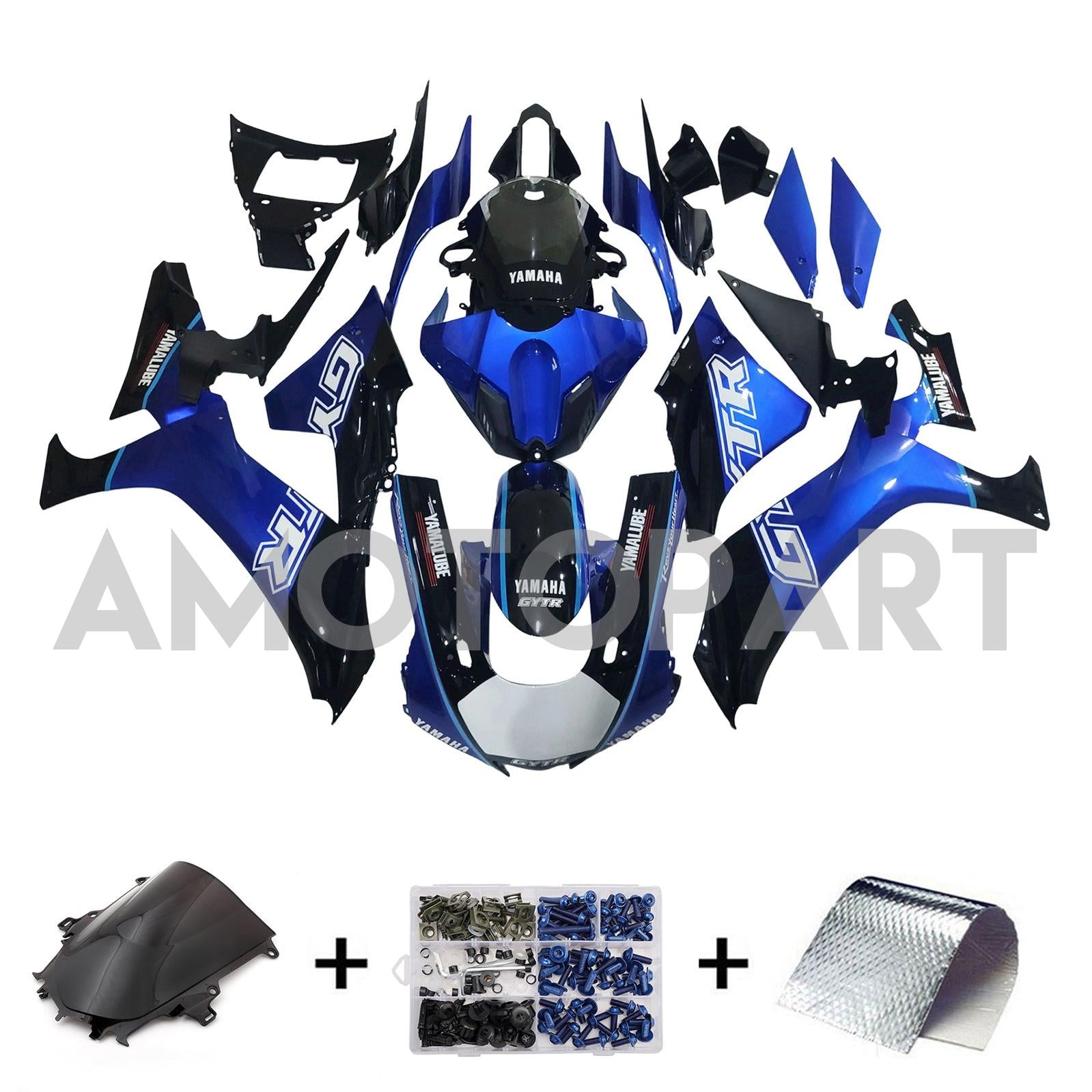 Amotopart 2020-2025 Yamaha YZF-R1 Blue Fairing Kit