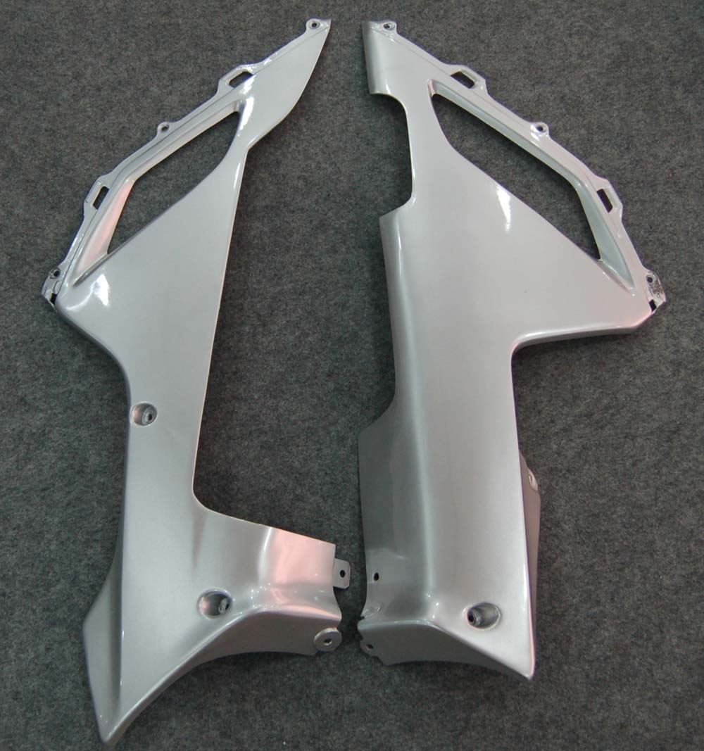 Amotopart 2007–2008 Kawasaki ZX6R 636 Sliver Red Verkleidungsset