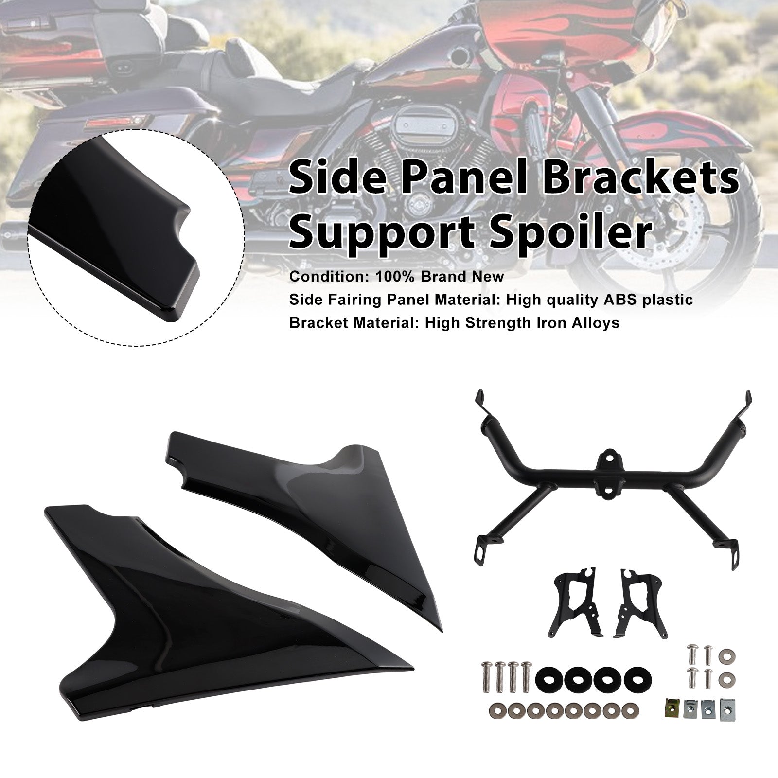 23-25 CVO 121 117 Road Glide FLTRXSESide Panel Brackets Support Spoiler