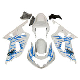 Kit carena Amotopart Suzuki 01-03 GSXR600 e 00-03 GSXR750 Blu Bianco Style2