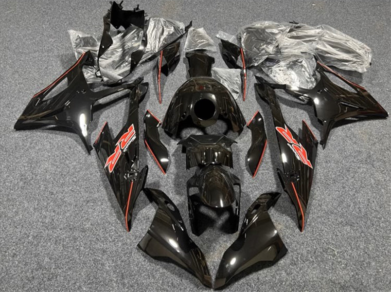 Amotopart 2019-2022 BMW M1000RR S1000RR Black & Red Lines Fairing Kit