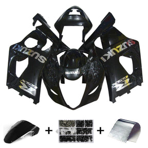 Amotopart 2003-2004 K3 GSXR1000 Suzuki nero con kit carenatura logo argento