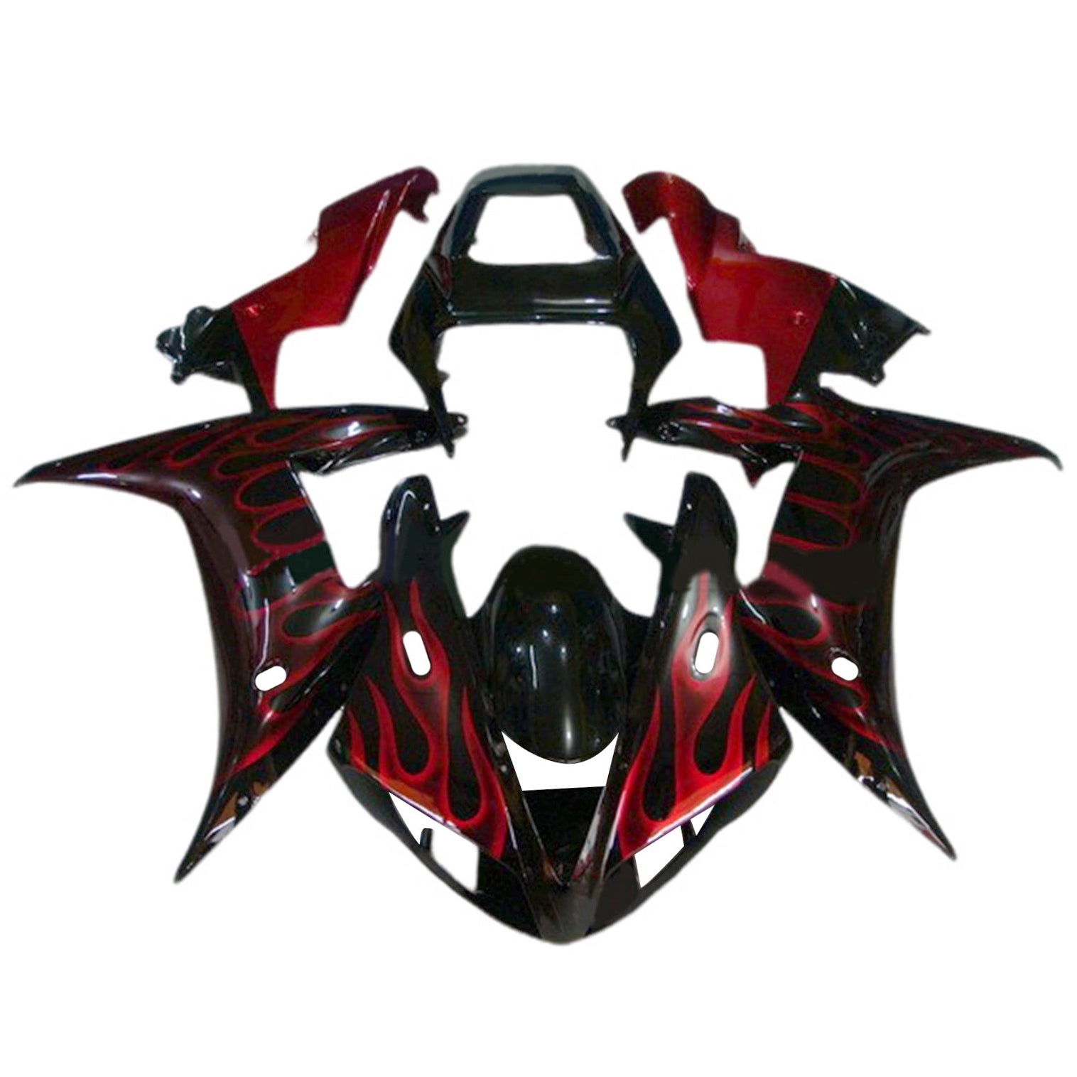 Amotopart 2002-2003 Yamaha YZF R1 Kit de carenado rojo negro