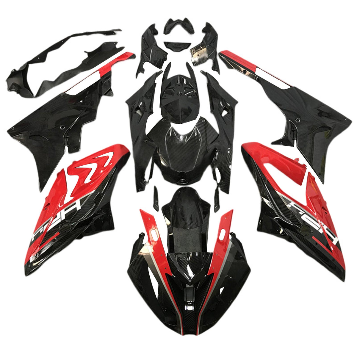 Amotopart Kit carena BMW S1000RR 2017-2018 Nero&amp;Rosso Style3
