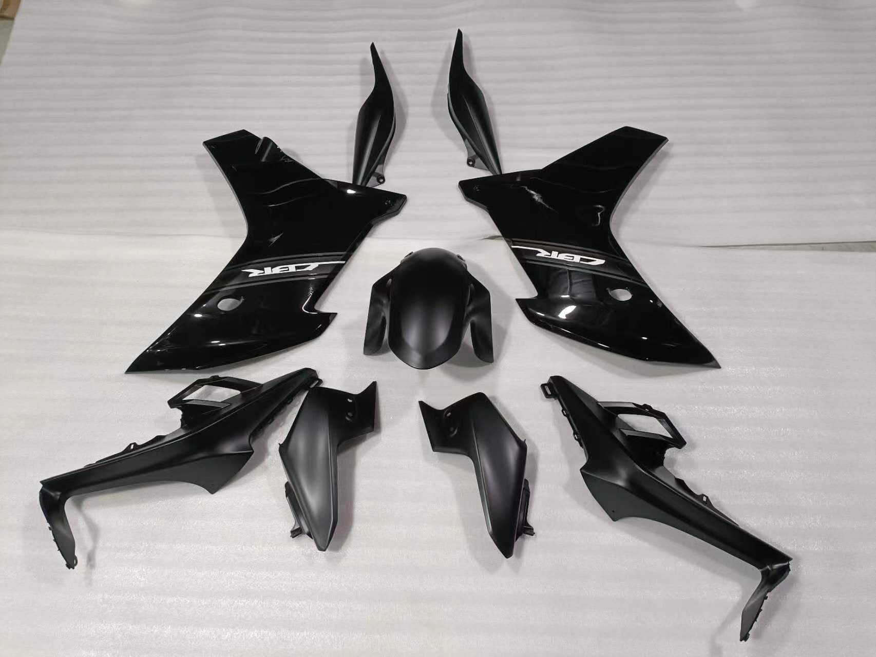 Amotopart 2011-2013 Honda CBR600F Kit de carénage noir Style1