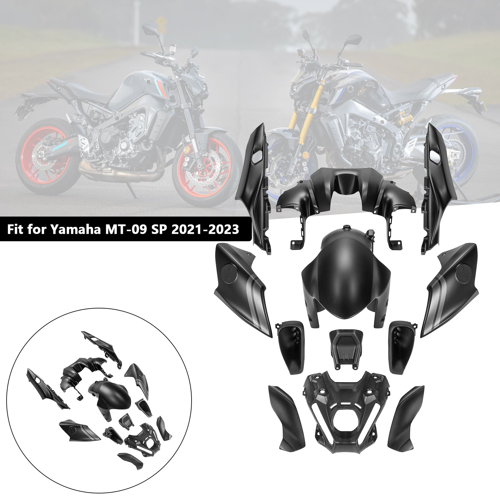 Amotopart 2021-2023 Yamaha MT 09 Verkleidungssatz