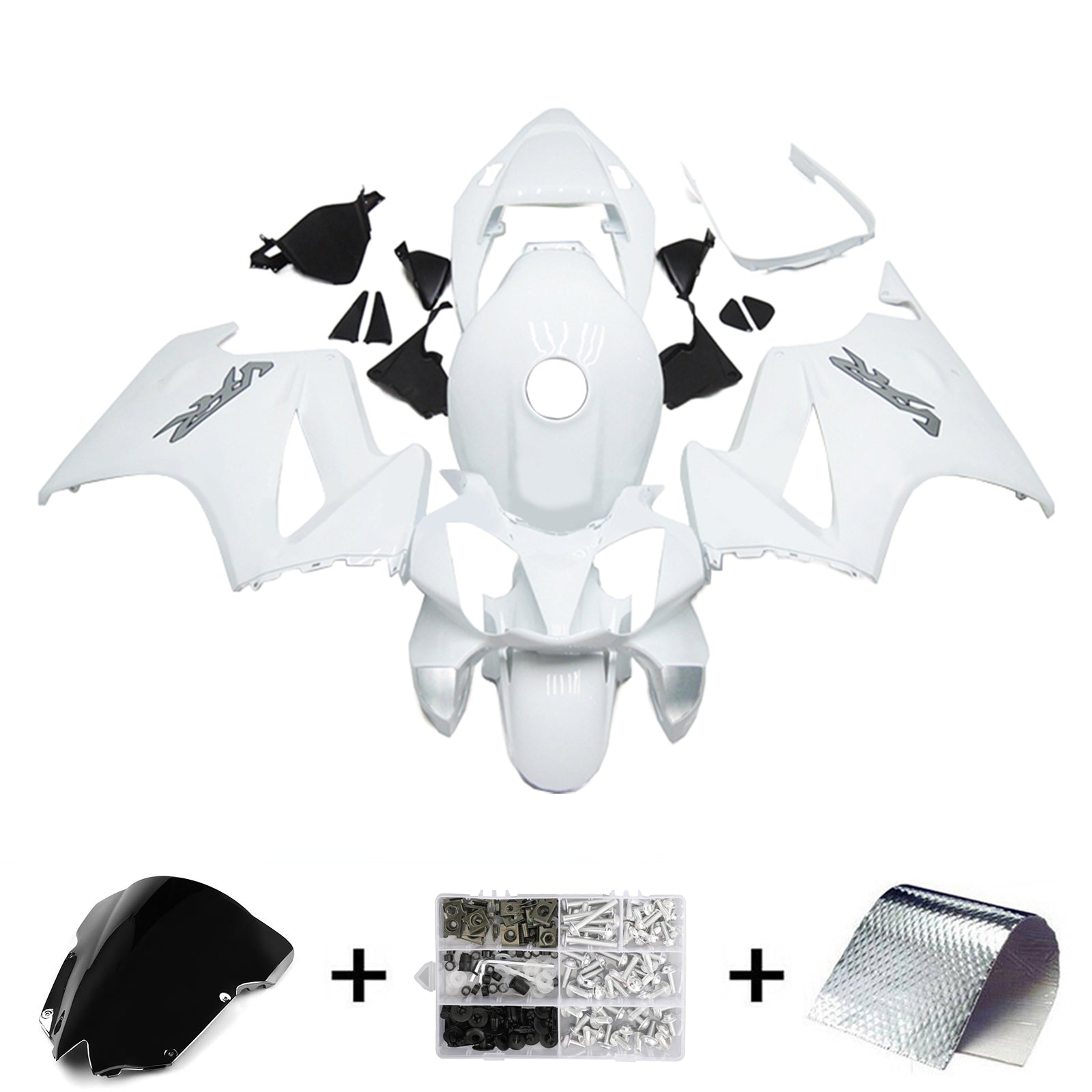 Kit de carénage blanc Amotopart 2002-2013 Honda VFR800