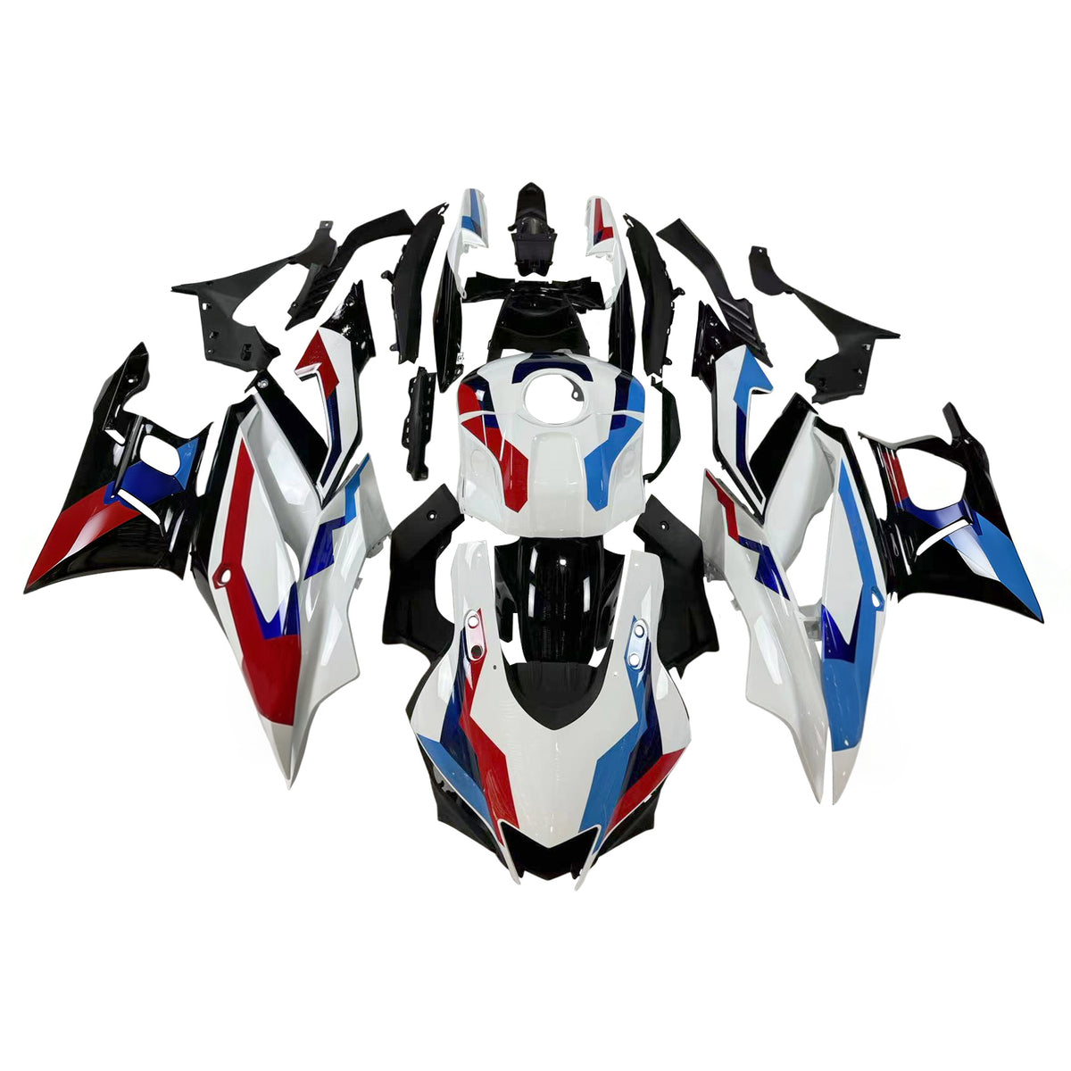 Amotopart 2022-2024 Yamaha YZF-R3 R25 Black White Blue Fairing Kit