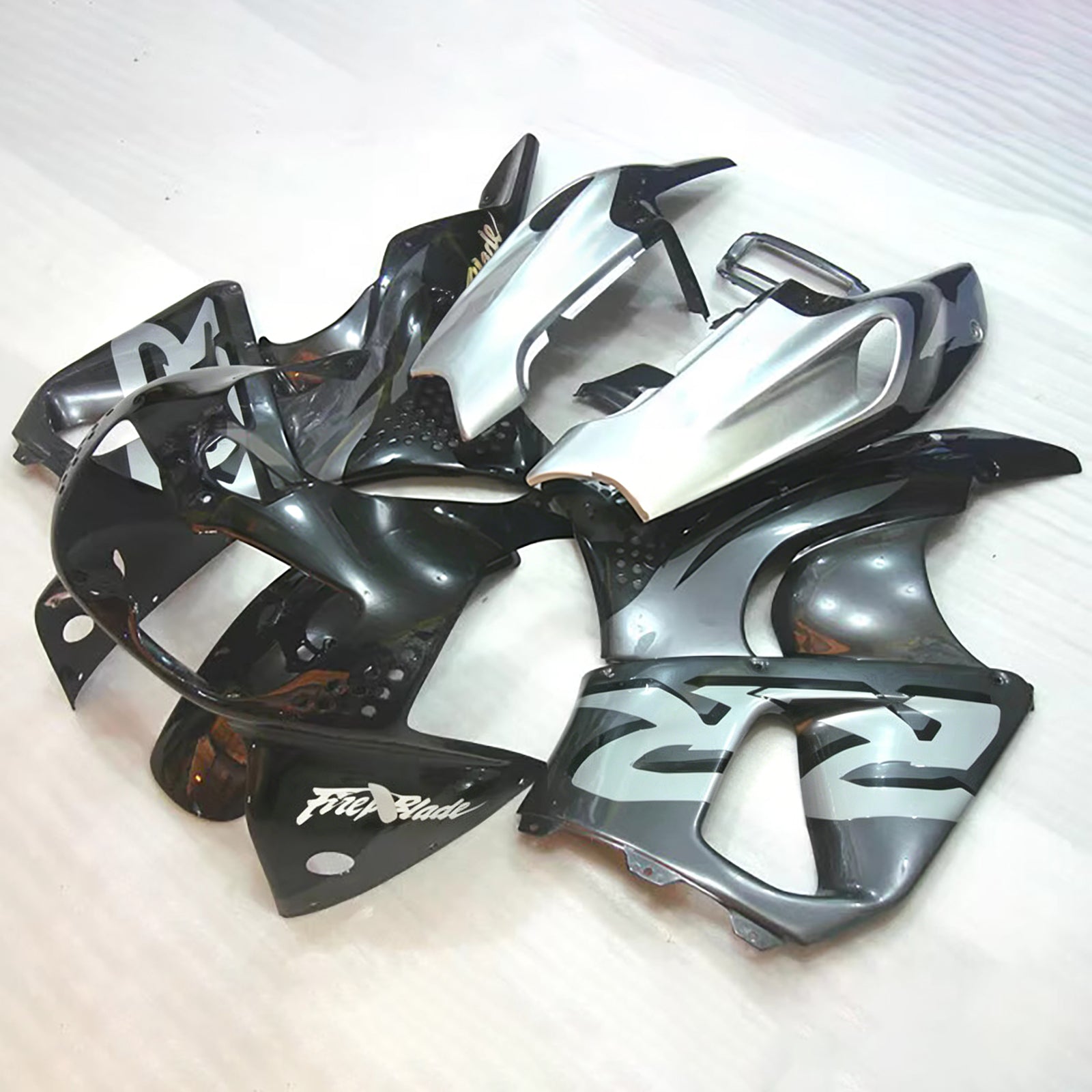 Amotopart 1994-1995 Honda CBR900RR 893 Black/Silver Fairing Kit