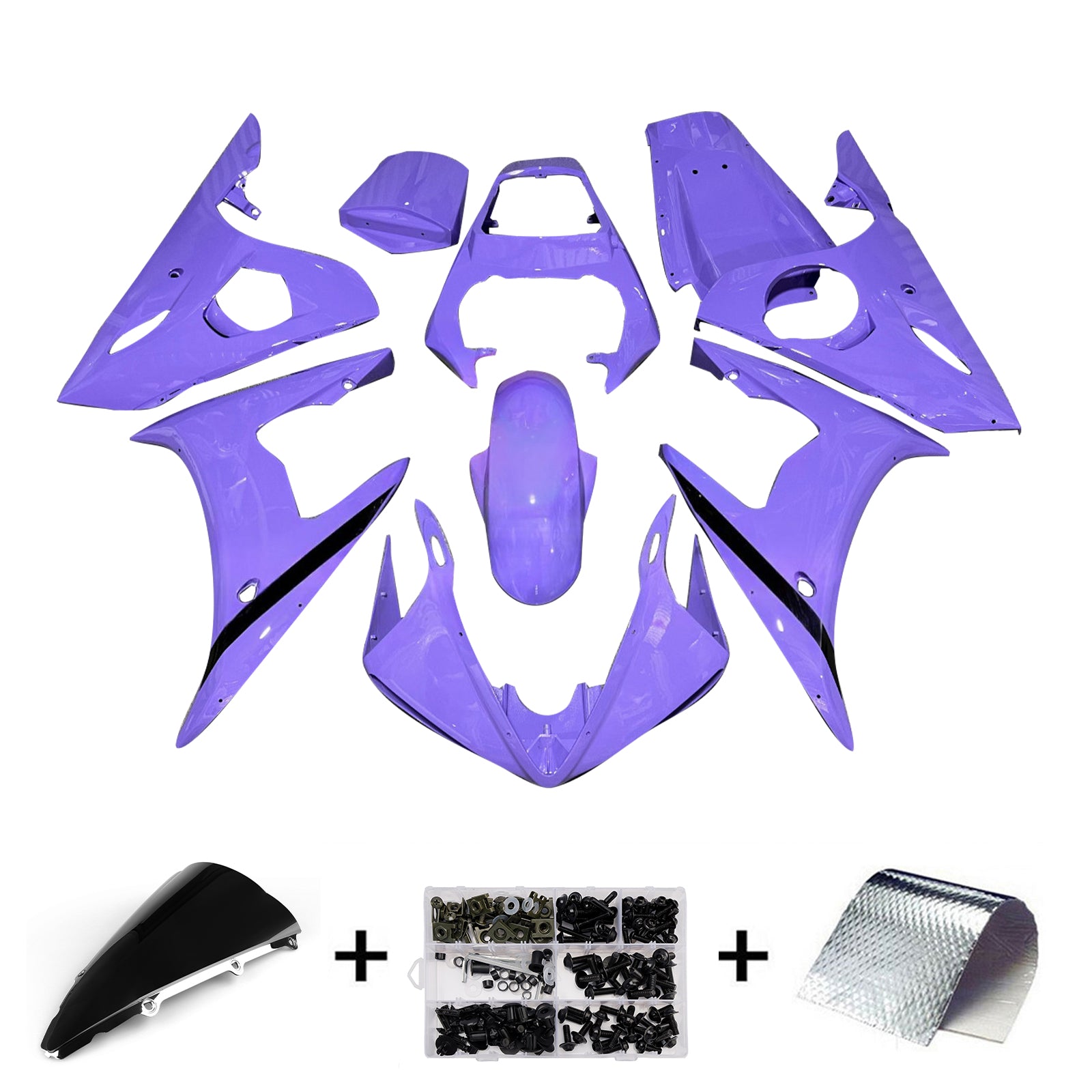 Amotopart 2005 Yamaha YZF-R6 Light Purple Fairing Kit
