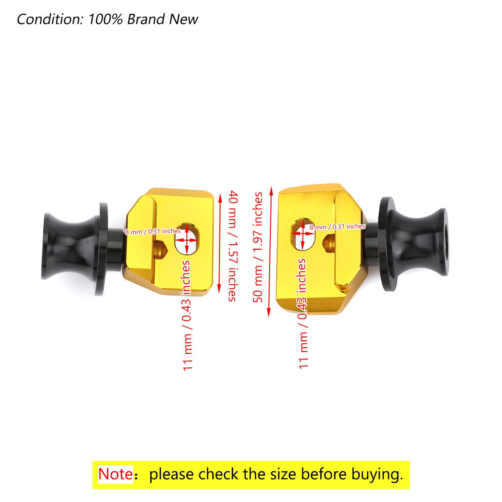 19-20 Honda CB650R CBR650R CNC Chain Adjuster Block With Stand Spool