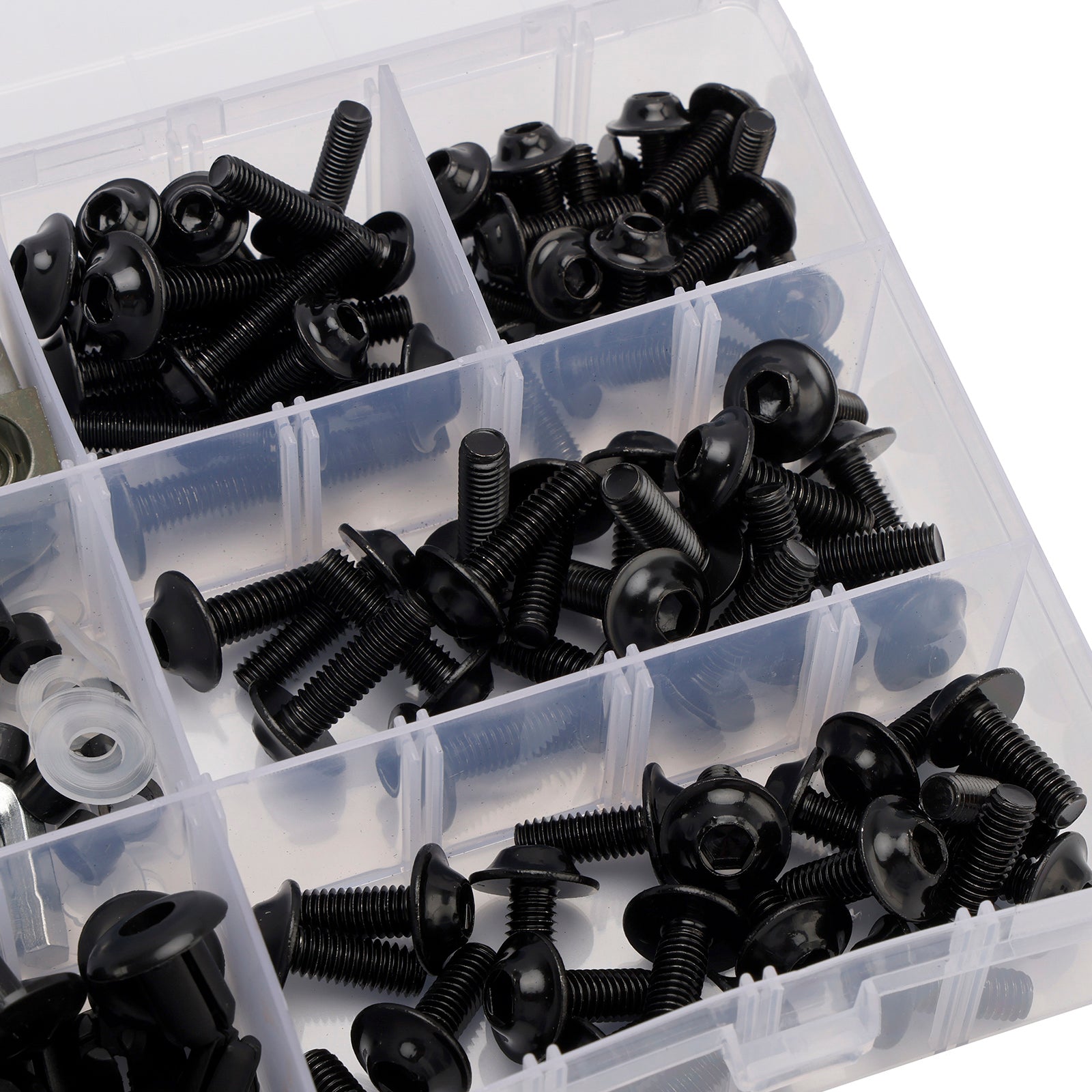 198PCS Universal Fairing Bolts Screws Kit Black