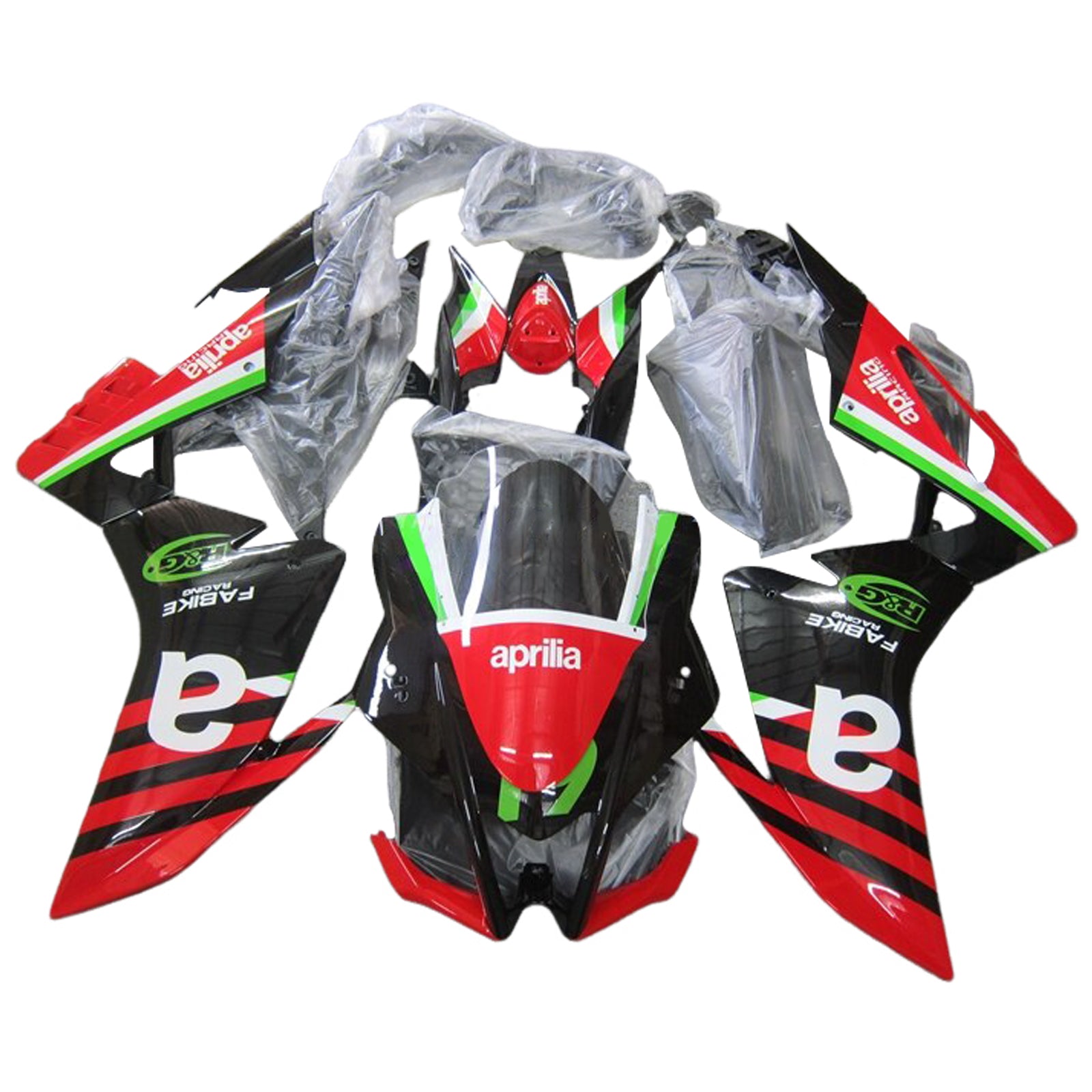 Amotopart Aprilia 2016-2020 RSV4 1000 レッド & グリーン スタイル 7 フェアリングキット