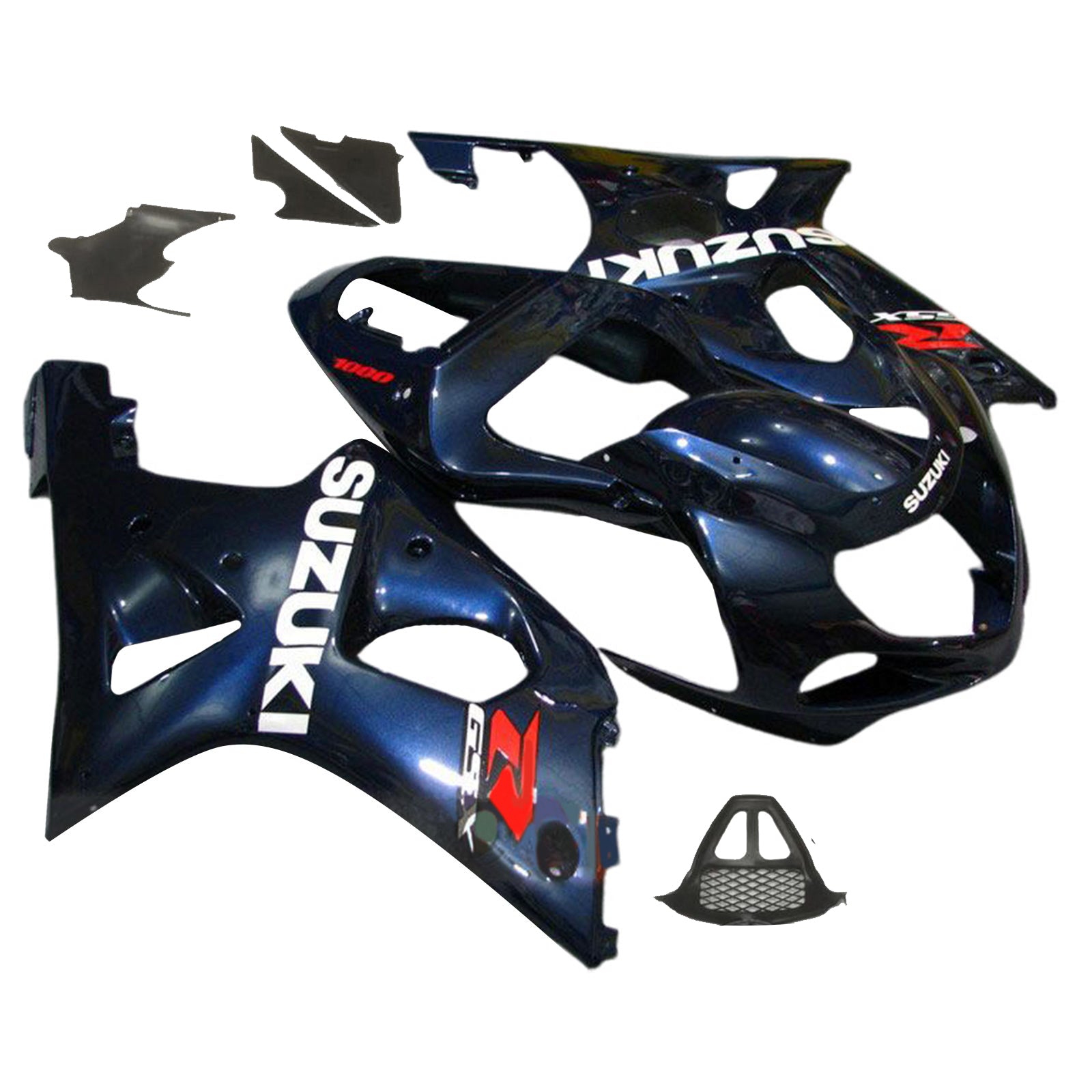 Amotopart 2000-2002 K1 K2 GSXR1000 Suzuki Dark Blue Fairing Kit