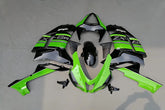 Amotopart Kawasaki 2009-2012 ZX6R 636 Green Style4 Fairing Kit