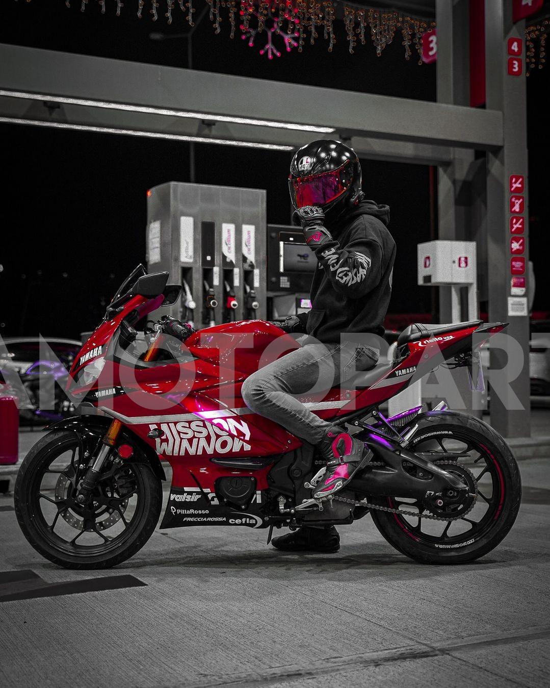 Amotopart 2019-2021 Yamaha YZF R3 R25 Red Fairing Kit