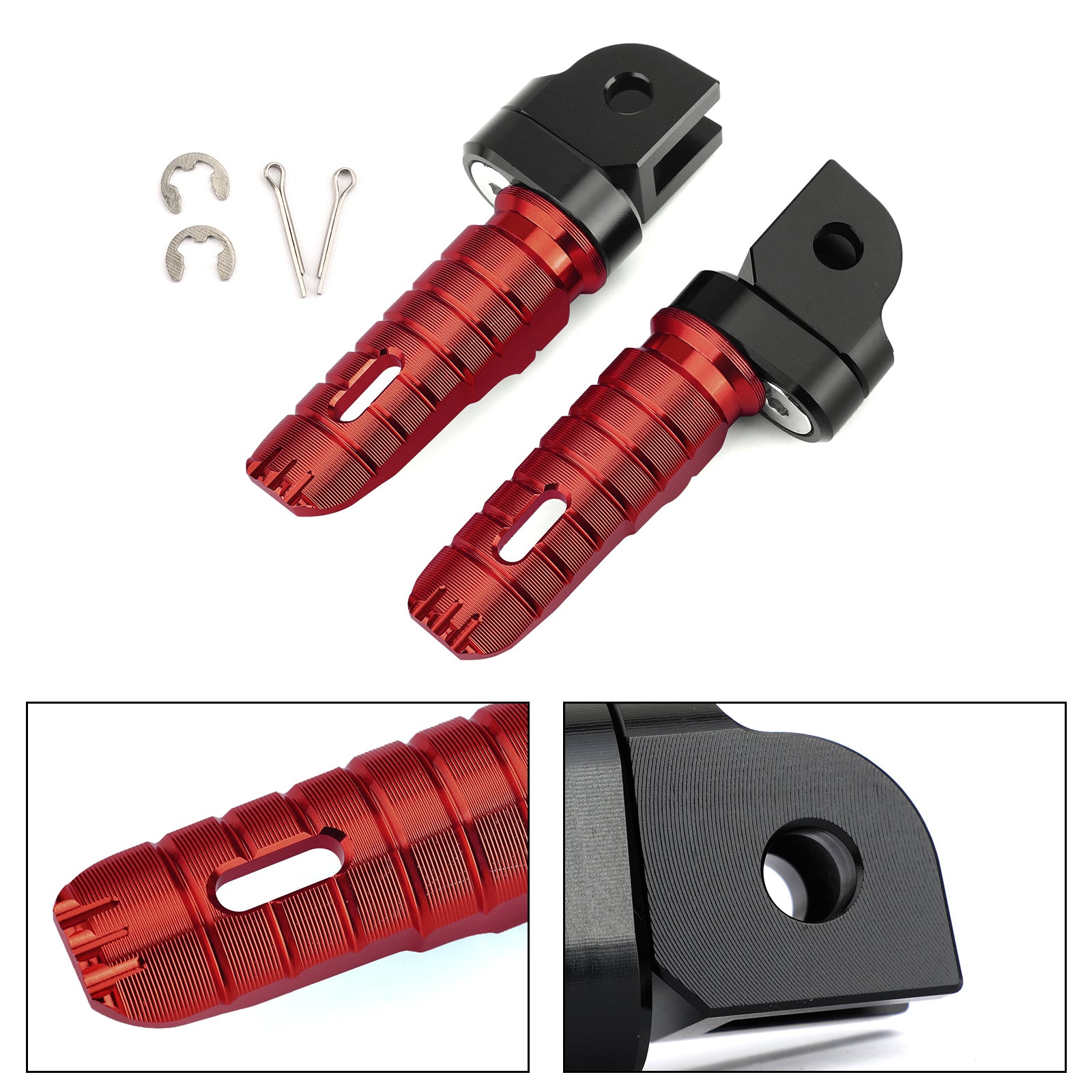 Front Footrests Foot Peg for HONDA CB125R CBR250RR CBR1000RR CB600F CB1100/RS/SX Red