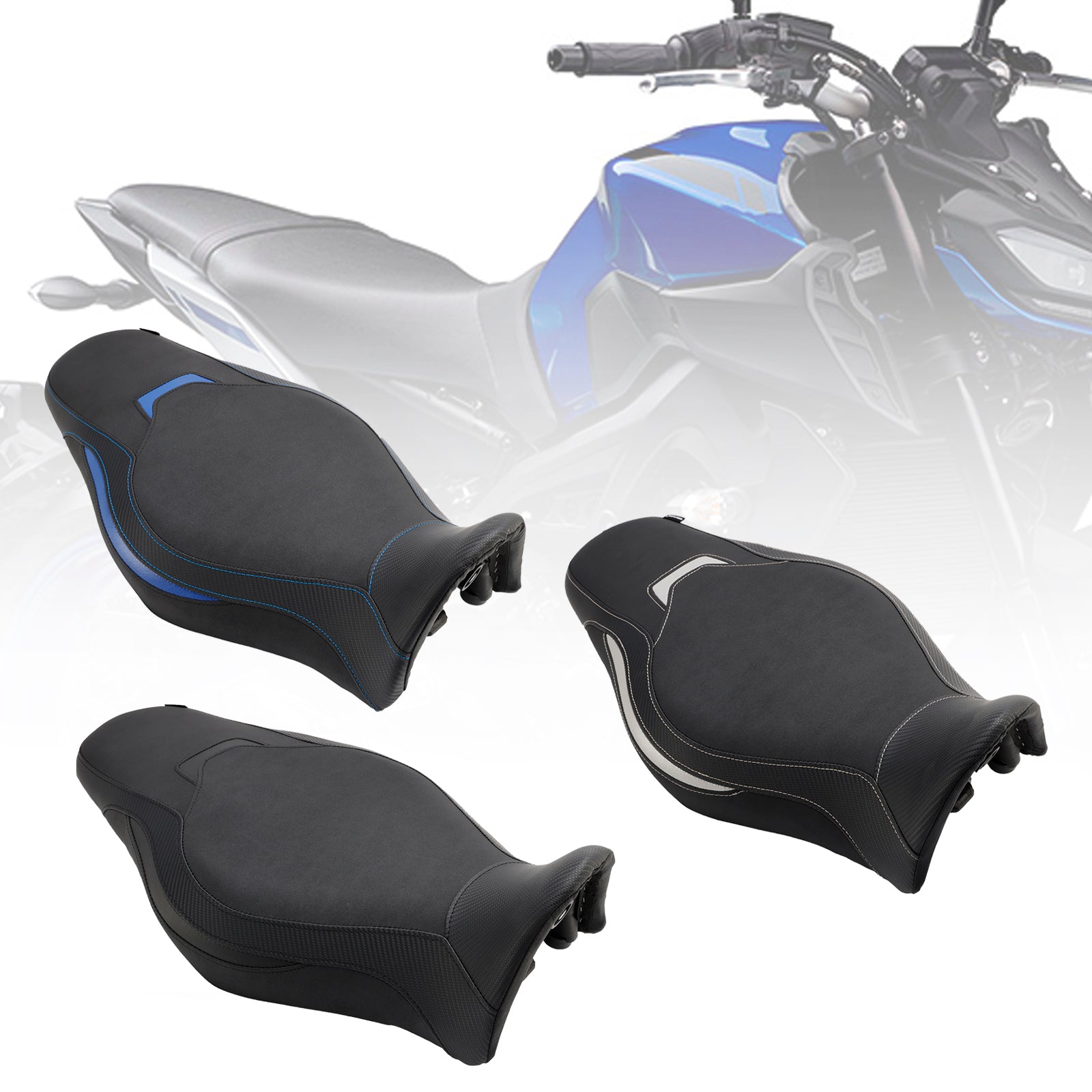 21-23 Yamaha Mt-09 Mt-09Sp Rider Passenger Seat Front Rear Cushion Gray