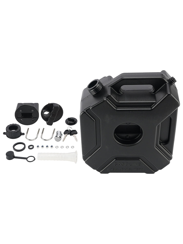 Touring Adventure 5L oliegasbeholder Antistatisk Jerry Can Brændstoftank Sort