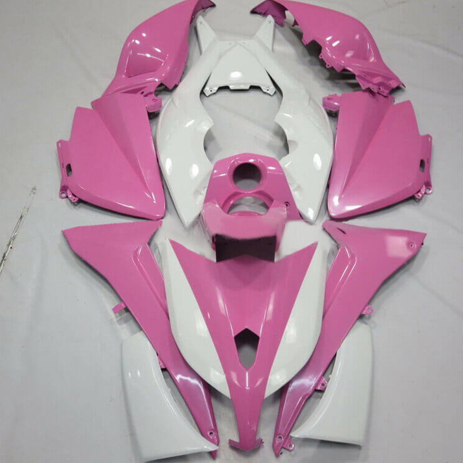 Amotopart 2012-2014 Yamaha T-Max TMAX530 Kit de carenado rosa y blanco