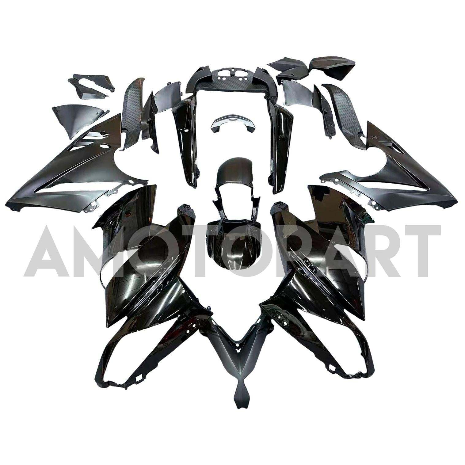 Amotopart 2009-2011 Kawasaki Ninja 650 EX650  Black Fairing Kit