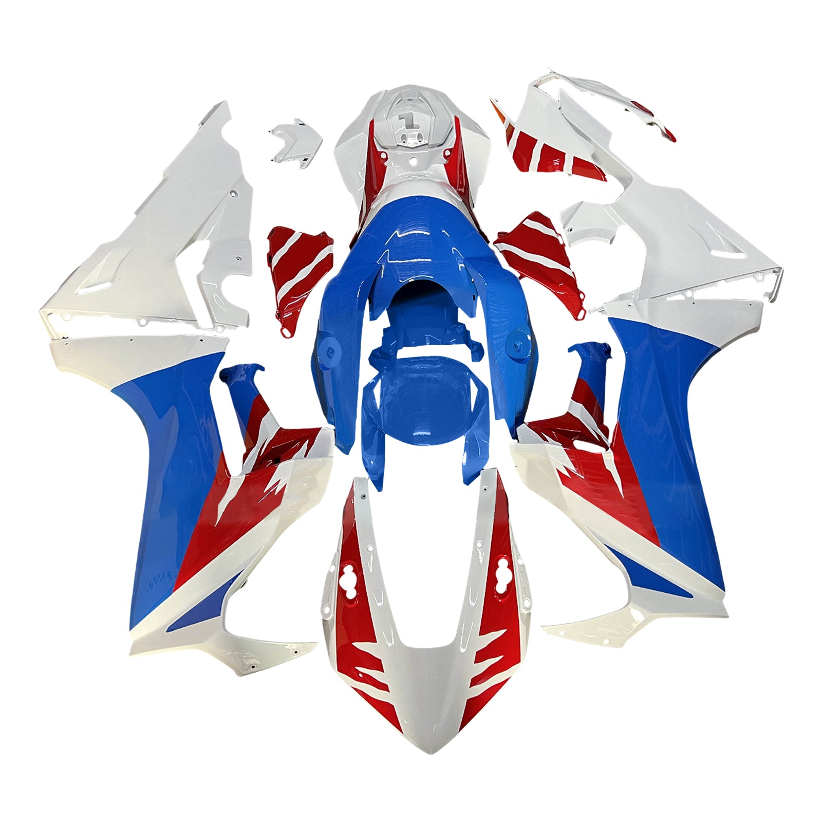 Amotopart 2017-2023 Honda CBR1000rr Kit de carénage rouge blanc bleu