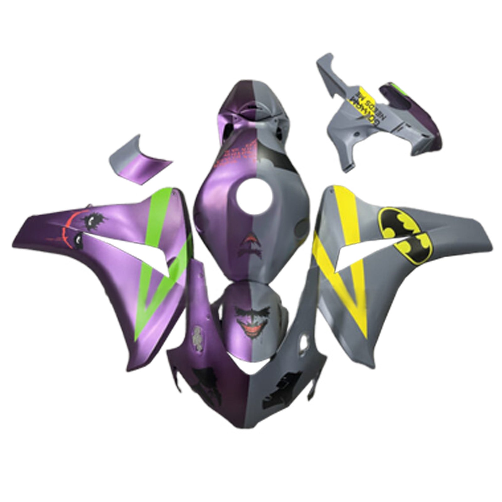 Amotopart 2008-2011 Honda CBR1000rr Kit de carénage gris violet