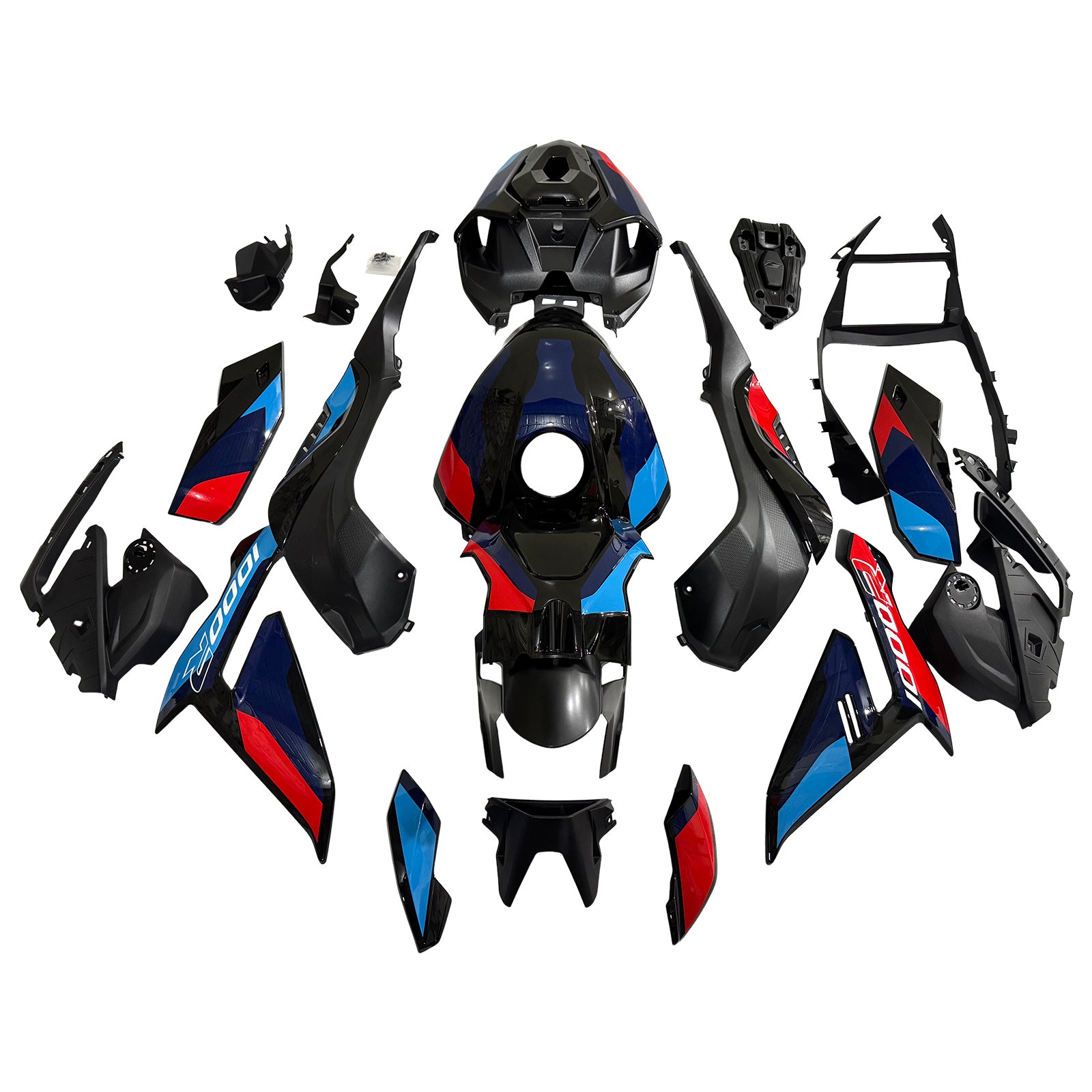 Amotopart 2021-2025 BMW S1000R zwart rood blauw kuipset