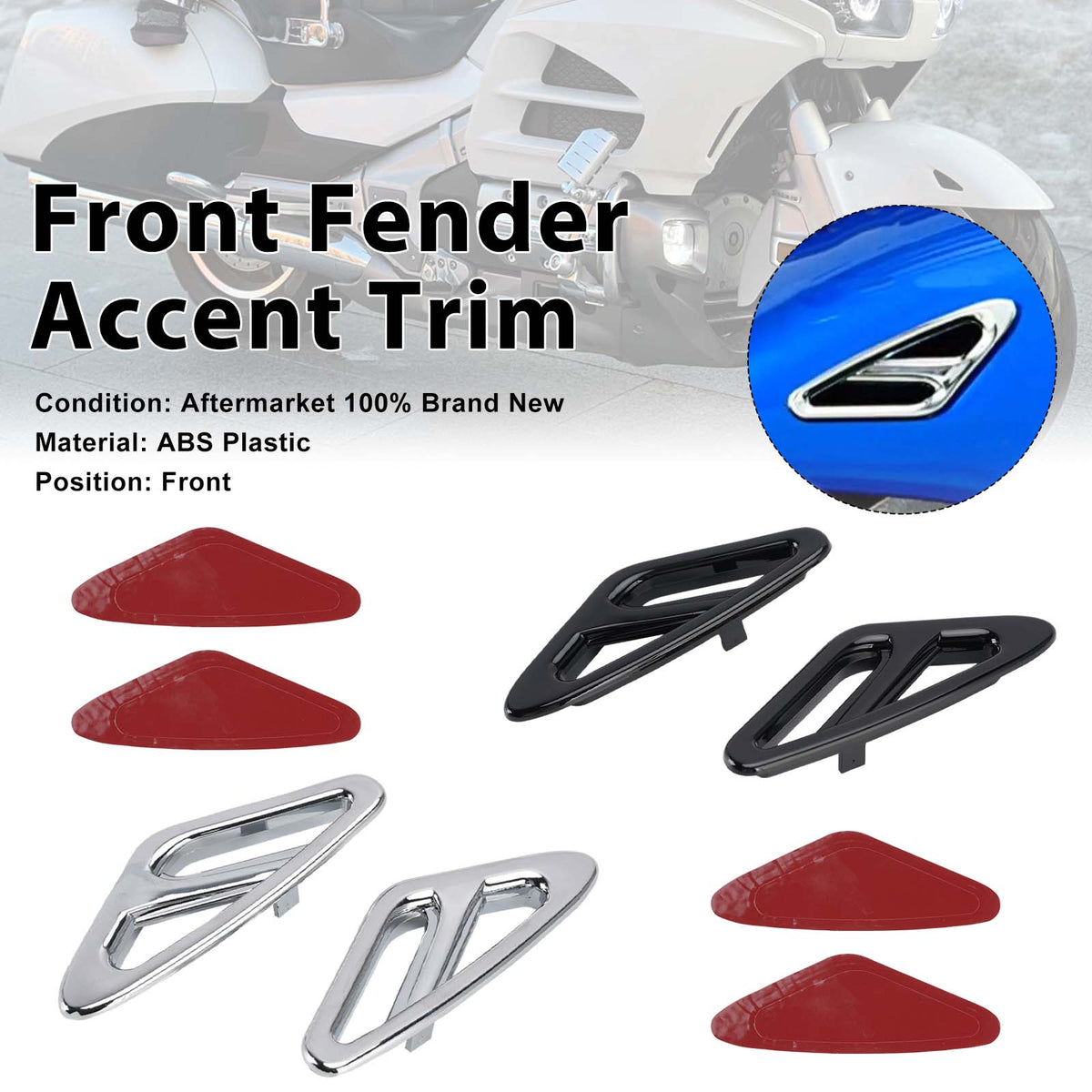 2001-2017 Honda GL1800 Goldwing 1800 Front Fender Accent Trim