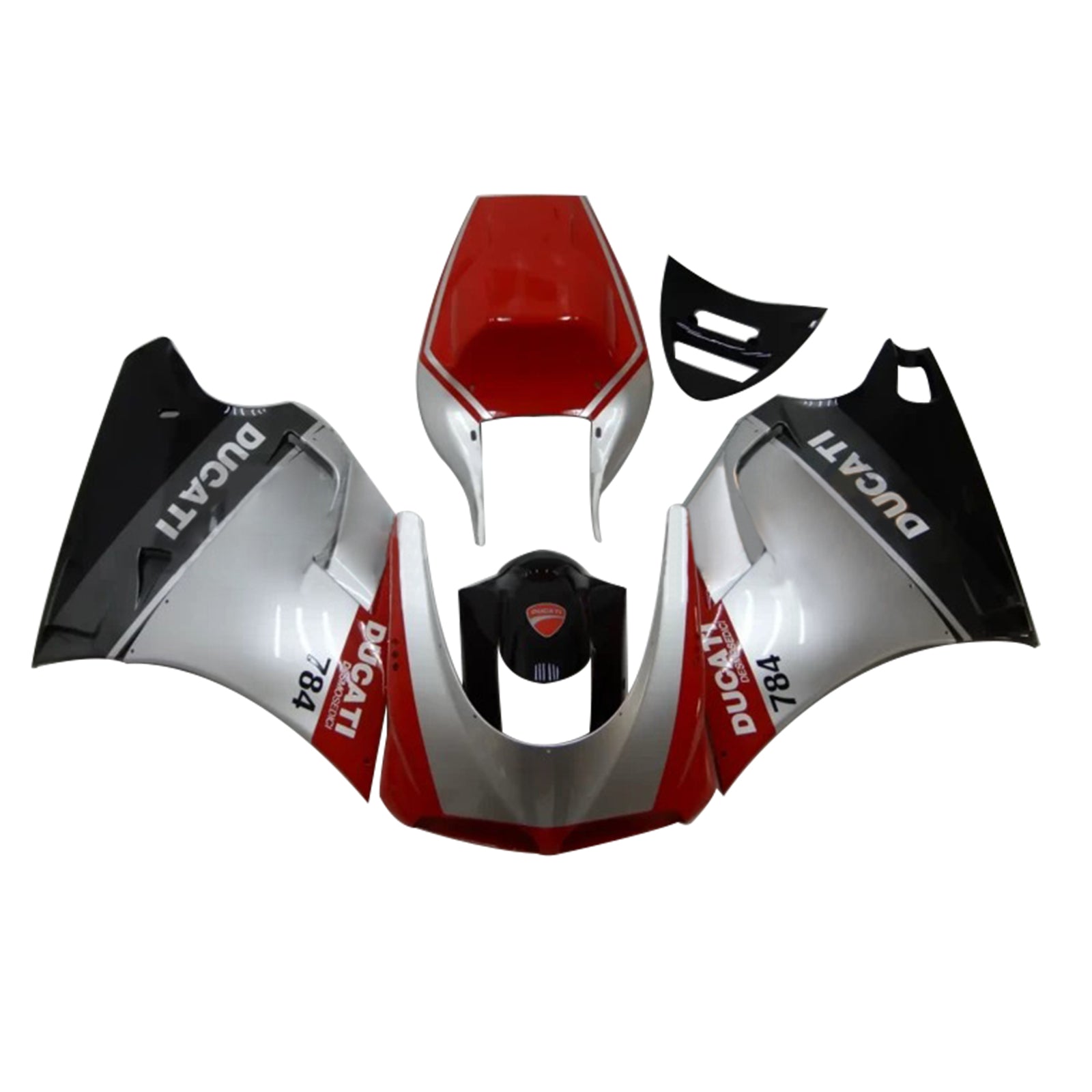 Kit Carenado Amotopart Ducati 996 748 1996-2002 Rojo&Gris